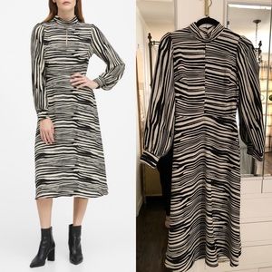 Banana Republic midi dress, zebra print